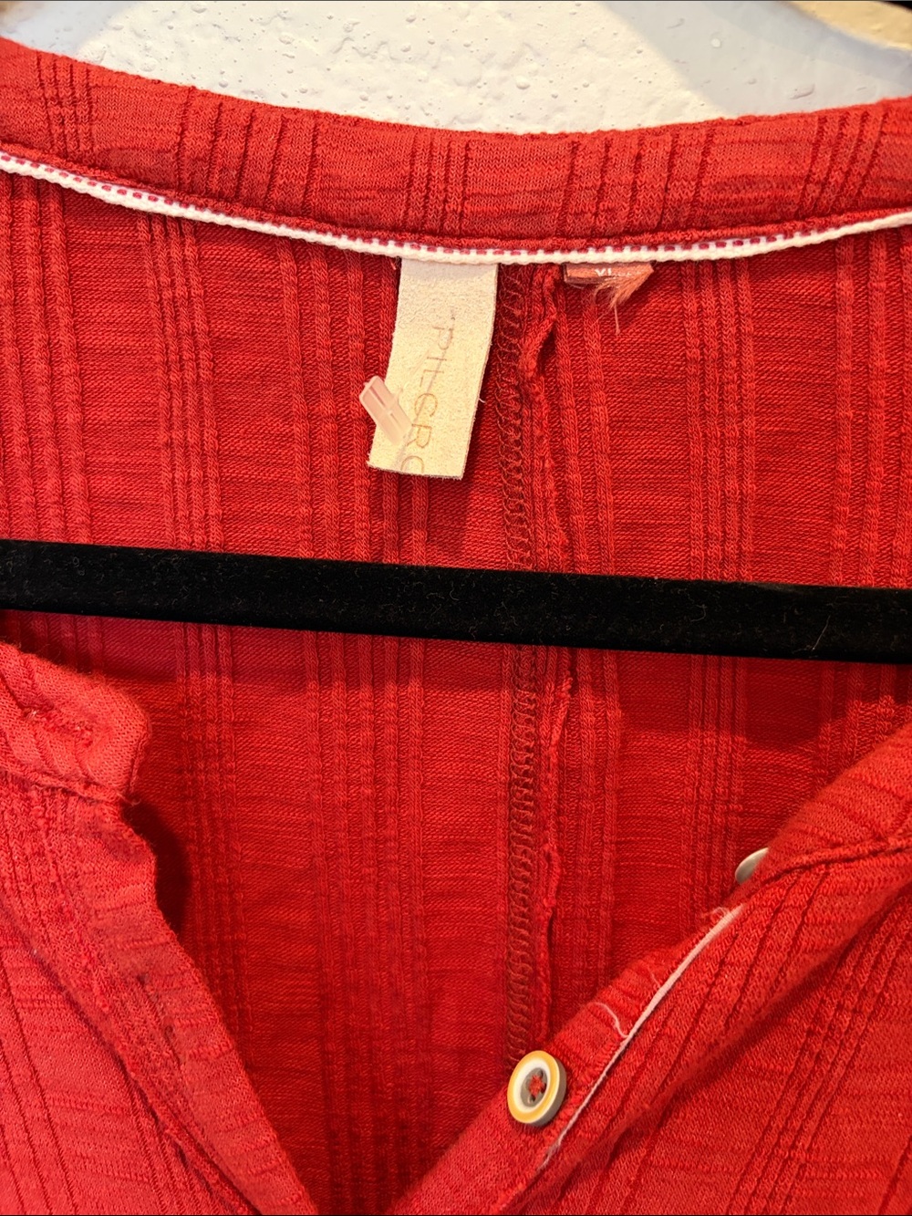 Pilcro Rust Red Button-Front Ribbed Cardigan - Picture 2 of 8